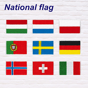 Aufnäher mit Nationalflagge